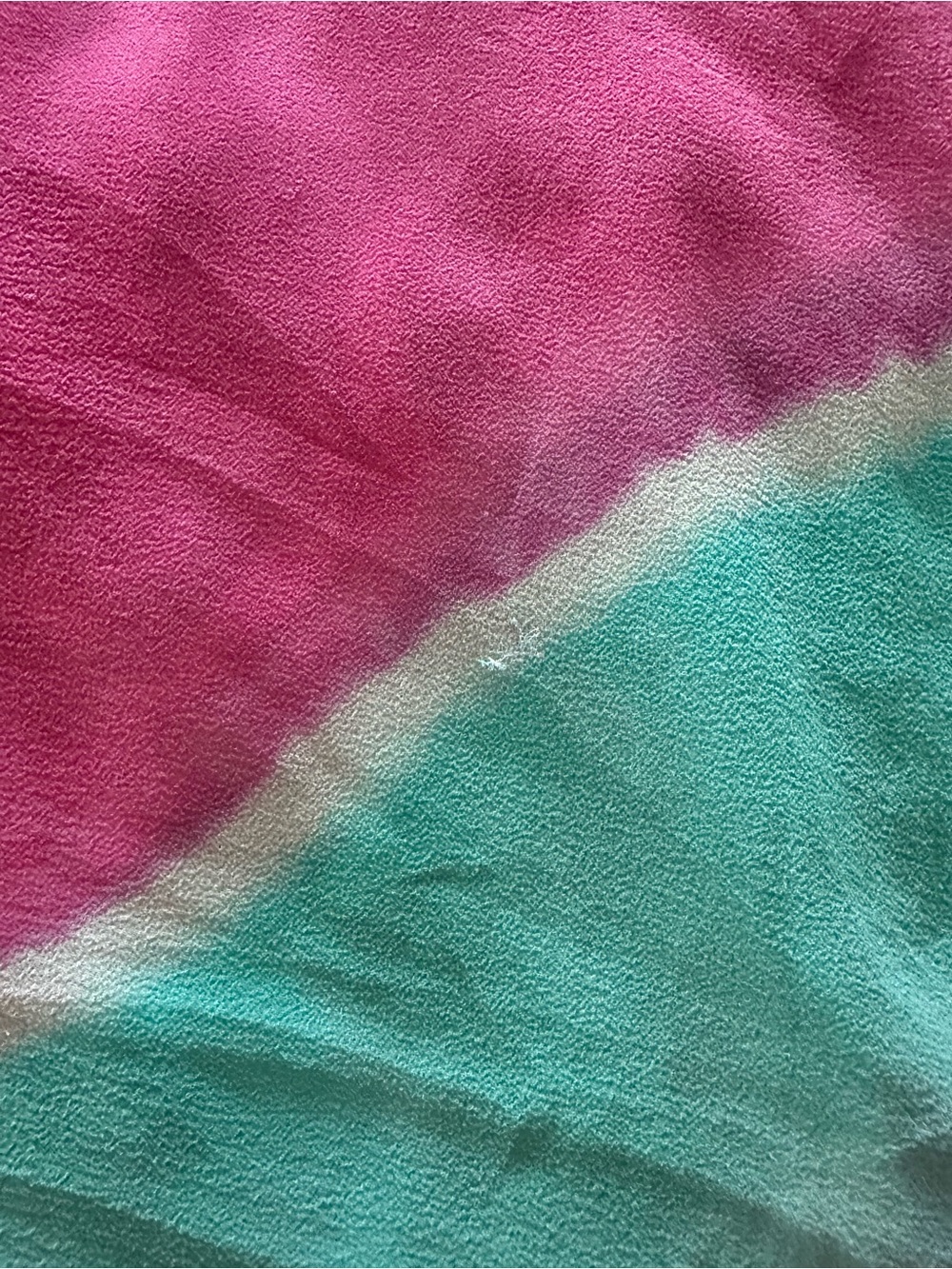 Gypsy 05 100% silk oversized tunic, pink with turquoise accent, women’s s S - Picture 3 of 8